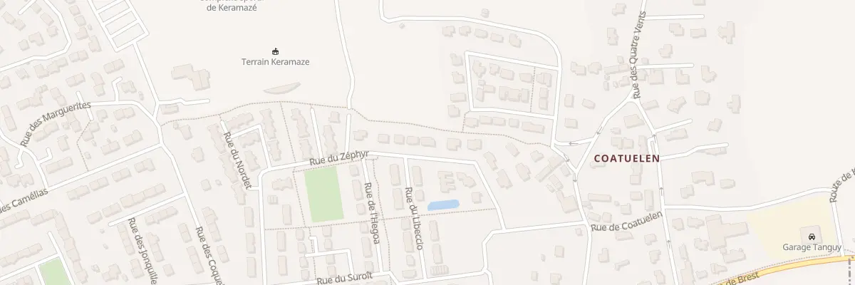Plan du 325 Rue du Zéphyr à Plouzané