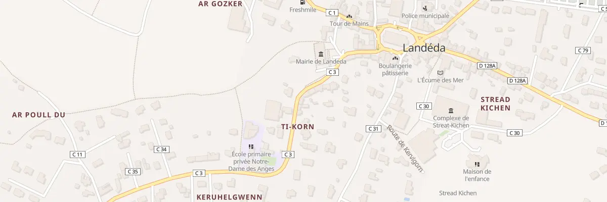 Plan du 142 Ti Korn à Landéda