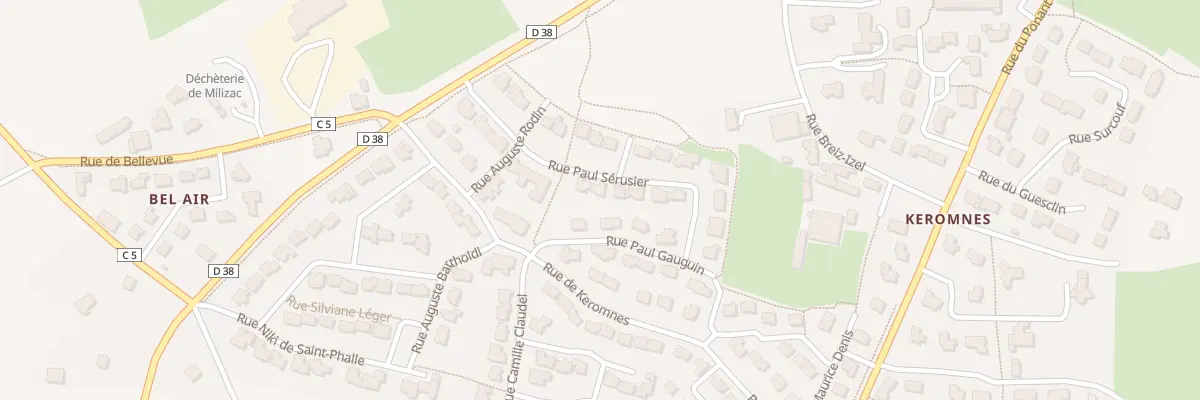 Plan du 12 Rue Paul Sérusier à Milizac-Guipronvel