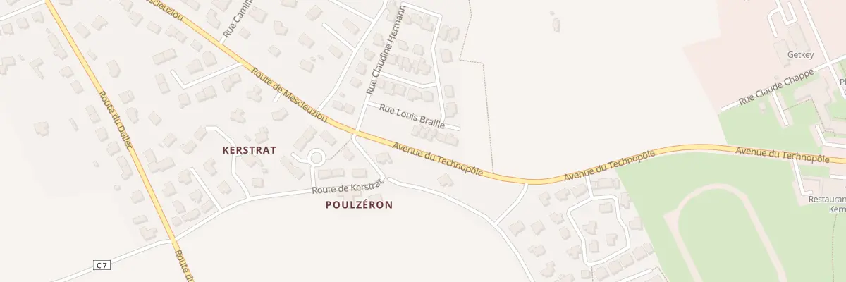 Plan du 75 Rue Louis Braille à Plouzané