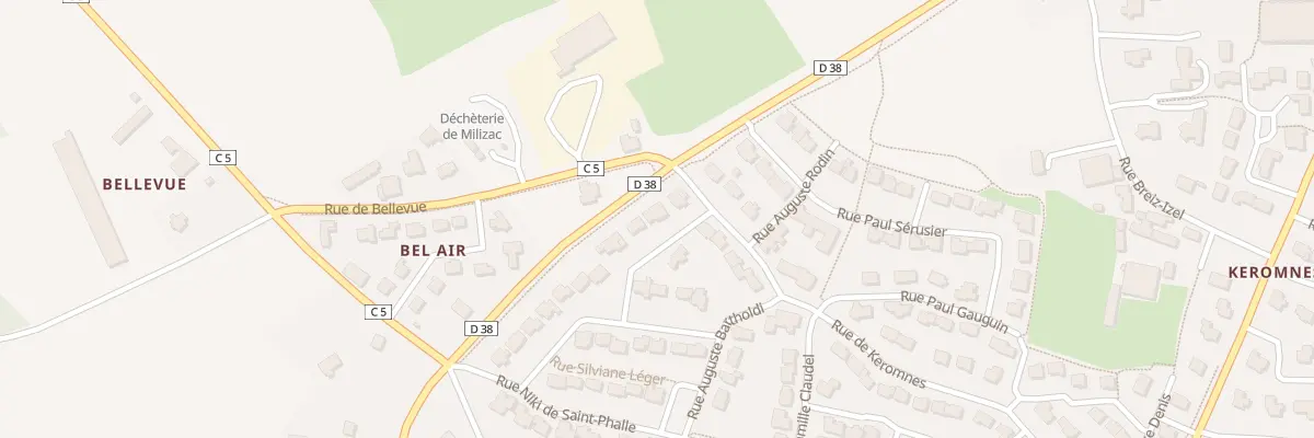 Plan du 1 Rue Simone Boisecq à Milizac-Guipronvel