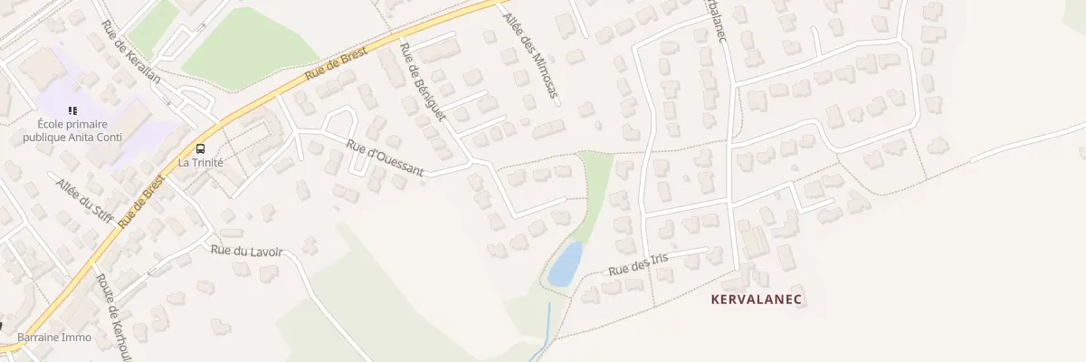 Plan du 220 Rue de Béniguet à Plouzané