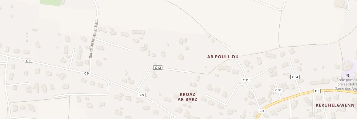 Plan du 207 Kroaz Ar Barz à Landéda