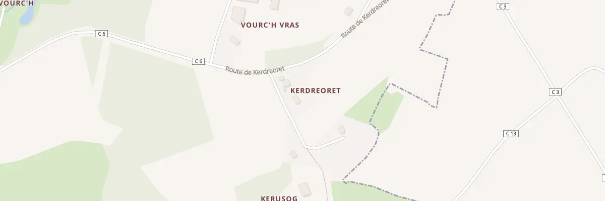 Plan du 3 Kerdreoret à Tréouergat