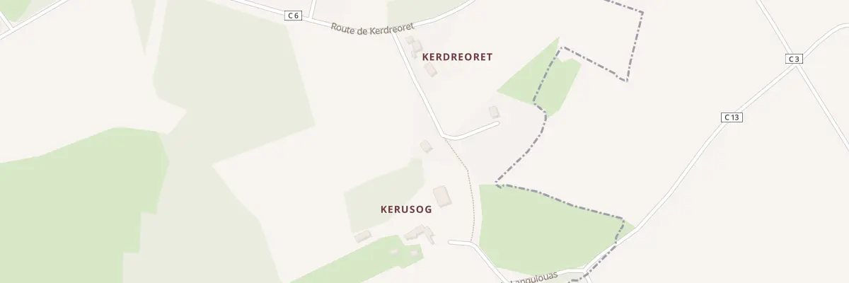 Plan du 2 Kerdreoret à Tréouergat