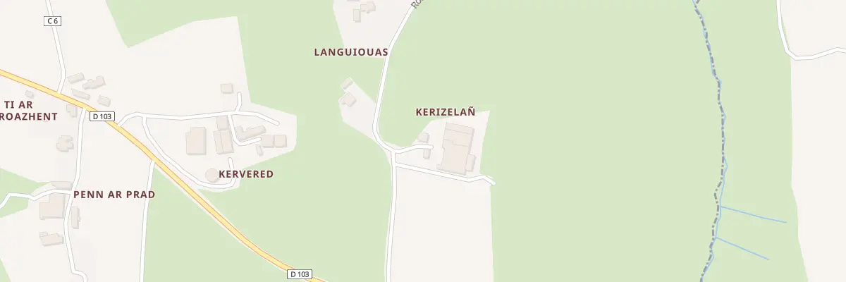 Plan du 2 Kerizella à Tréouergat