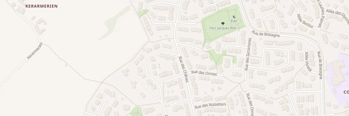 Plan du 2 All des Tilleuls à Plouzané