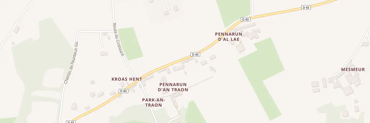Plan du 75 Pennarun d’Antraon à Goulien