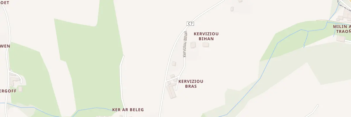 Plan du 3 Kerviziou à Tréouergat