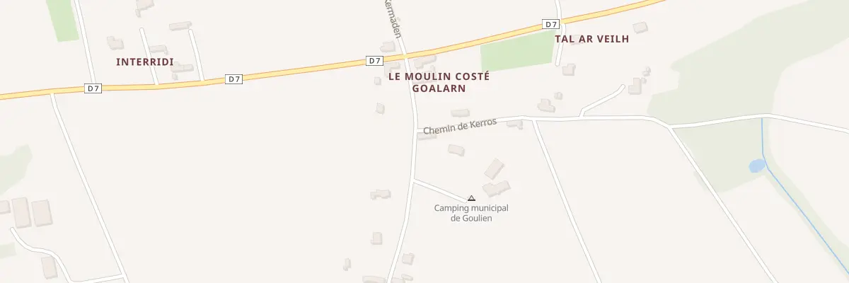 Plan du 178 Moulin Cote Goalarn à Goulien