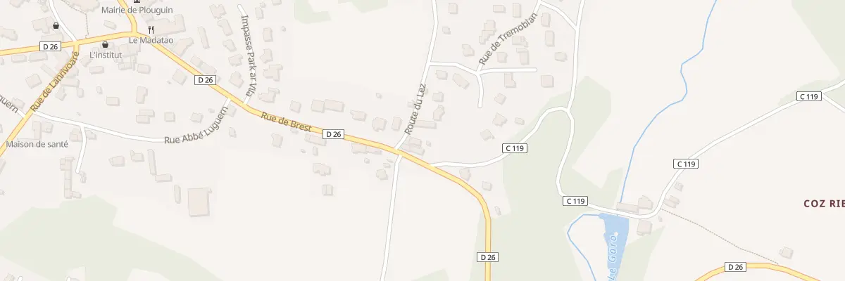 Plan du 4 Rte du Lez à Plouguin