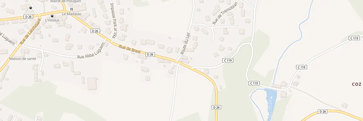 Plan du 25 Rue de Brest à Plouguin