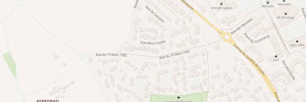 Plan du 40 Rue Alice Coudol à Plouzané