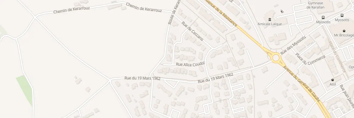 Plan du 115 Rue Alice Coudol à Plouzané