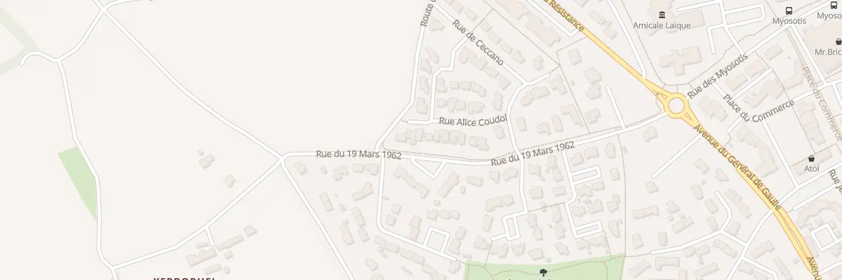 Plan du 90 Rue Alice Coudol à Plouzané
