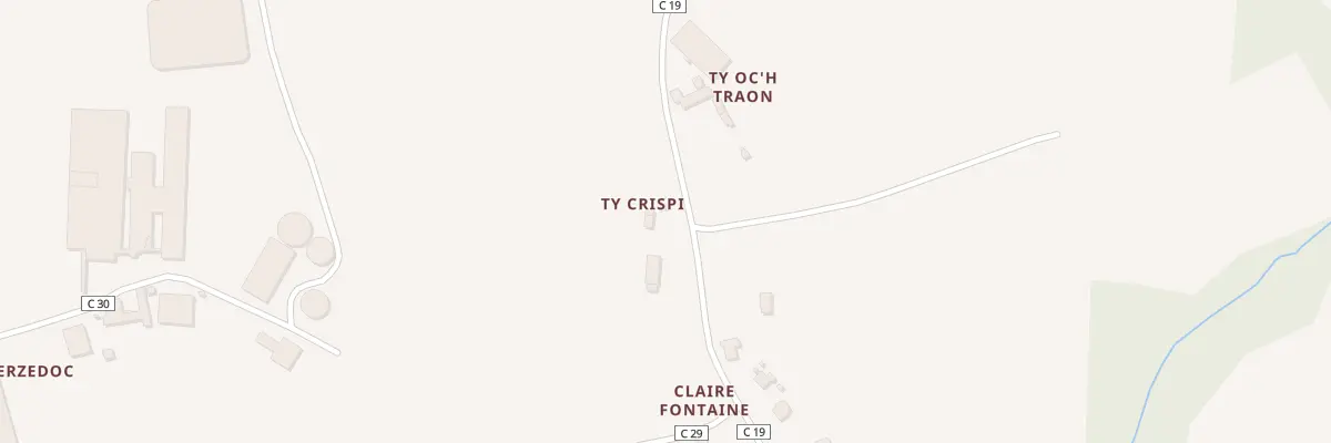Plan du 74 Ty an Traon à Plouguin