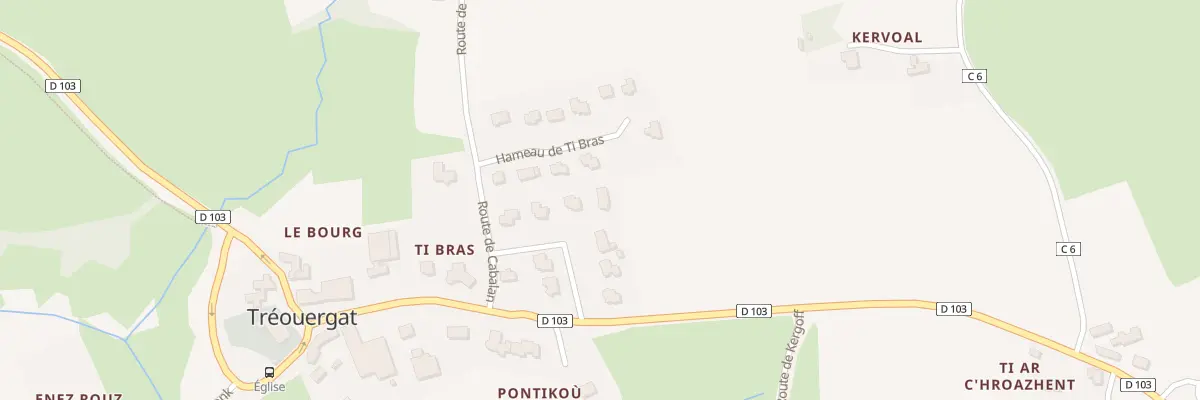 Plan du 6 Hameau de Ti Bras à Tréouergat