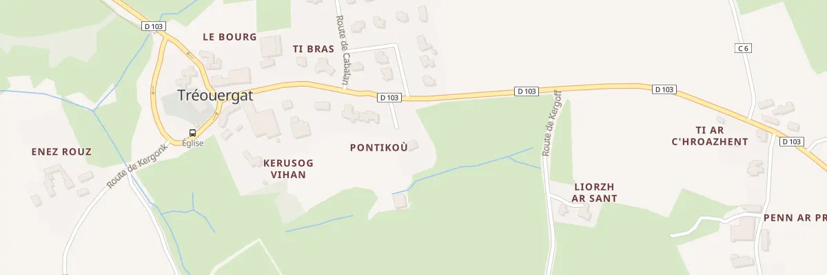 Plan du 4 Ponticou à Tréouergat