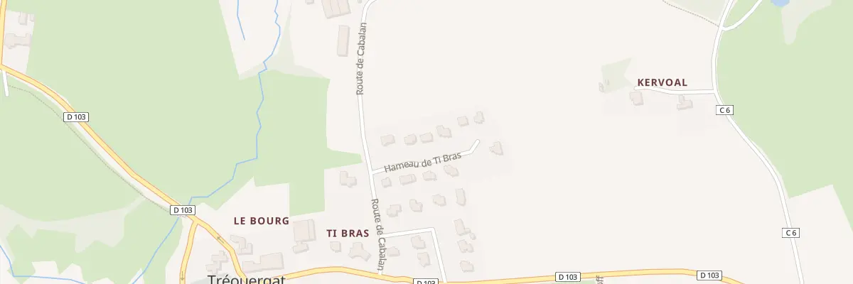 Plan du 16 Ham Ti Bras à Tréouergat