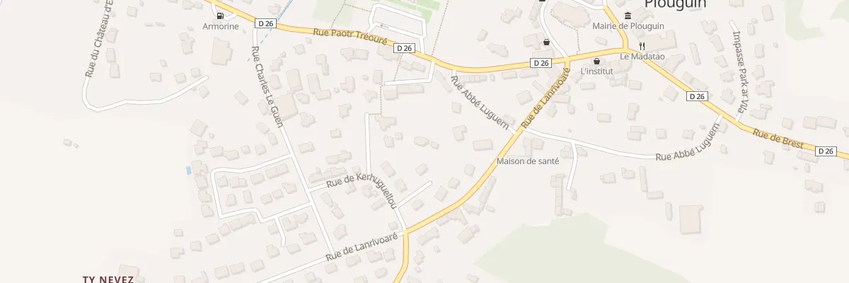 Plan du 14 Rue de Kerhuguellou à Plouguin