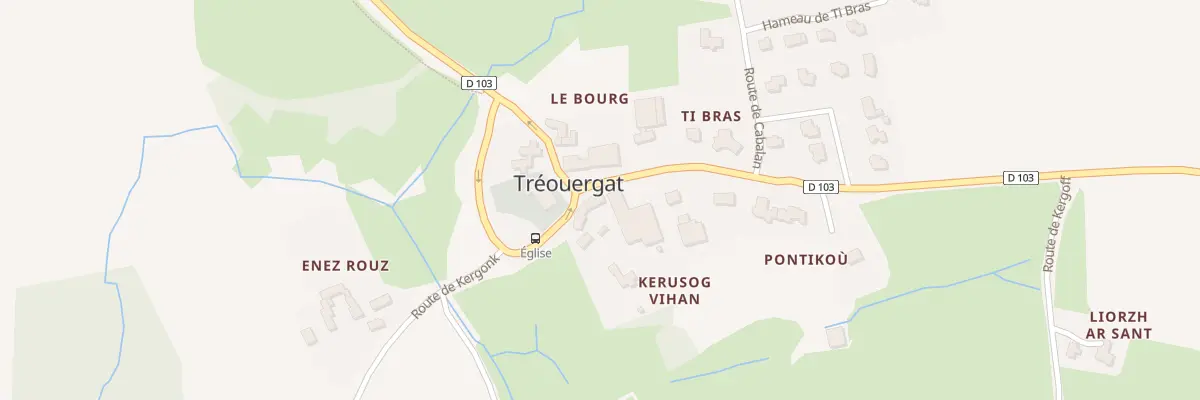 Plan du 8 Le Bourg à Tréouergat