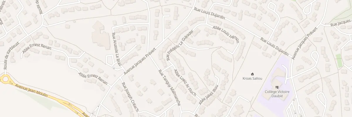 Plan du 3 Rue Frédéric Le Guyader à Plouzané