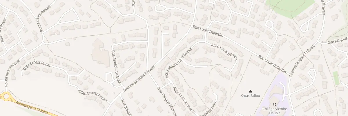 Plan du 16 Rue Frédéric Le Guyader à Plouzané