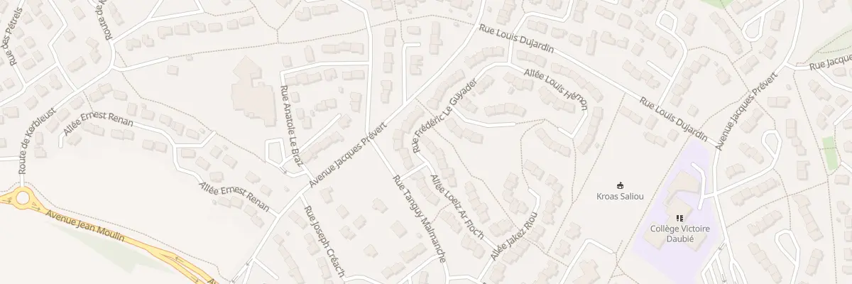 Plan du 5 Rue Frédéric Le Guyader à Plouzané