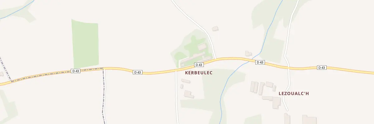 Plan du 110 Kerbeulec à Goulien