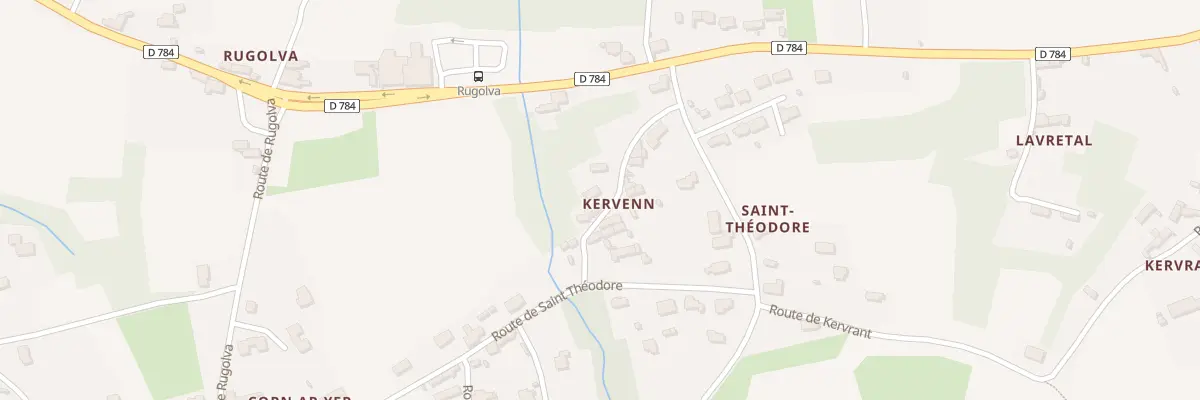 Plan du 291 Kerven à Primelin