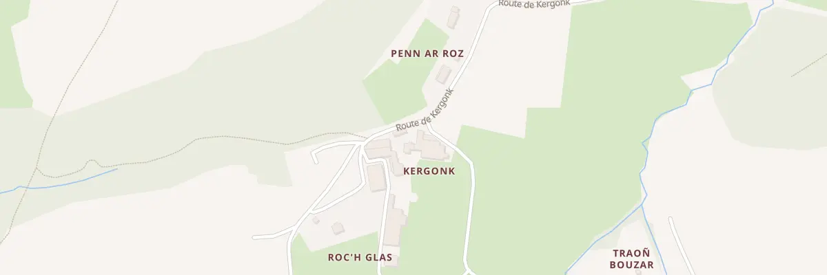 Plan du 1 Kergonk à Tréouergat
