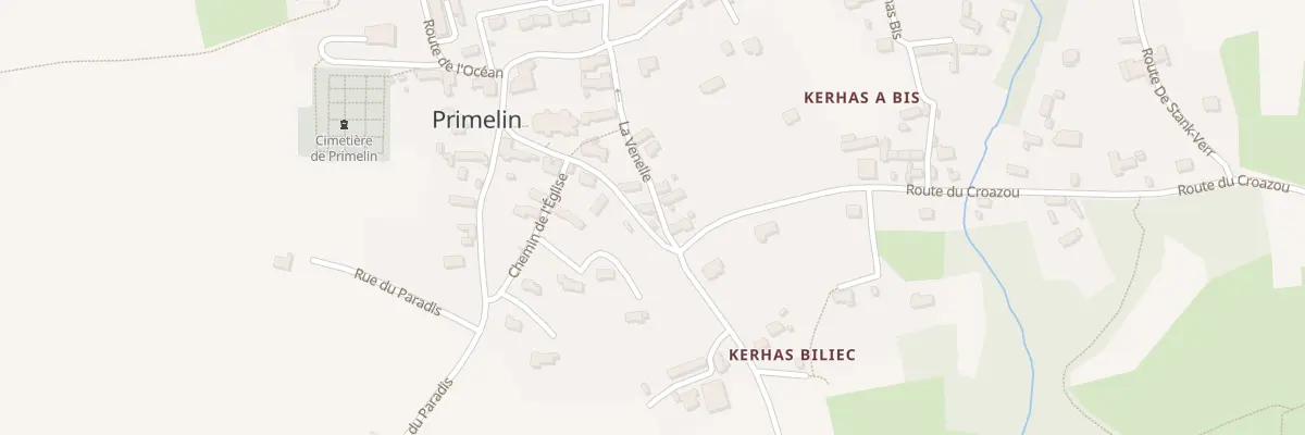 Plan du 44 Le Bourg à Primelin