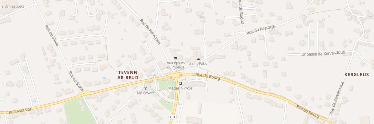 Plan du 1 Rue du Passage à Saint-Pabu