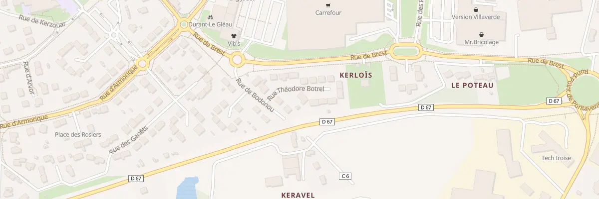 Plan du 1 Rue Théodore Botrel à Saint-Renan