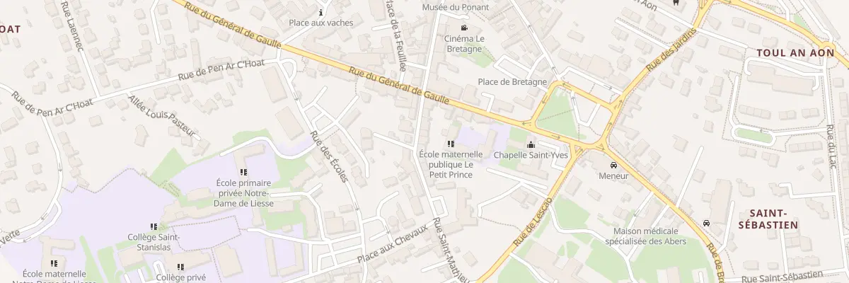 Plan du 44 Rue Saint Mathieu à Saint-Renan