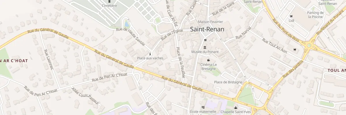 Plan du 1B Pl de la Feuillée à Saint-Renan