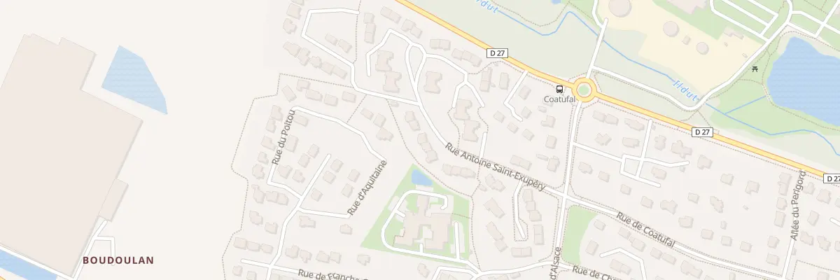 Plan du 8 Rue Saint Exupery à Saint-Renan