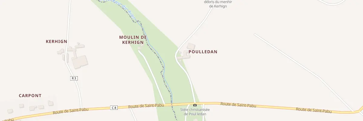 Plan du 29 Poulledan à Saint-Pabu