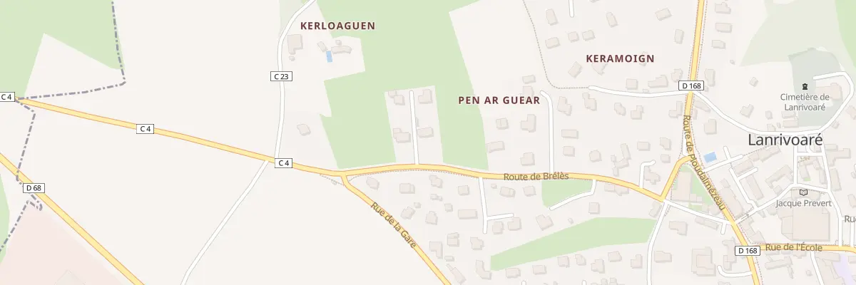 Plan du 21 Rte de Brélès à Lanrivoaré