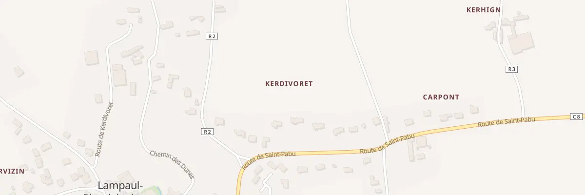 Plan du 25 Rte de Saint-Pabu à Lampaul-Ploudalmézeau