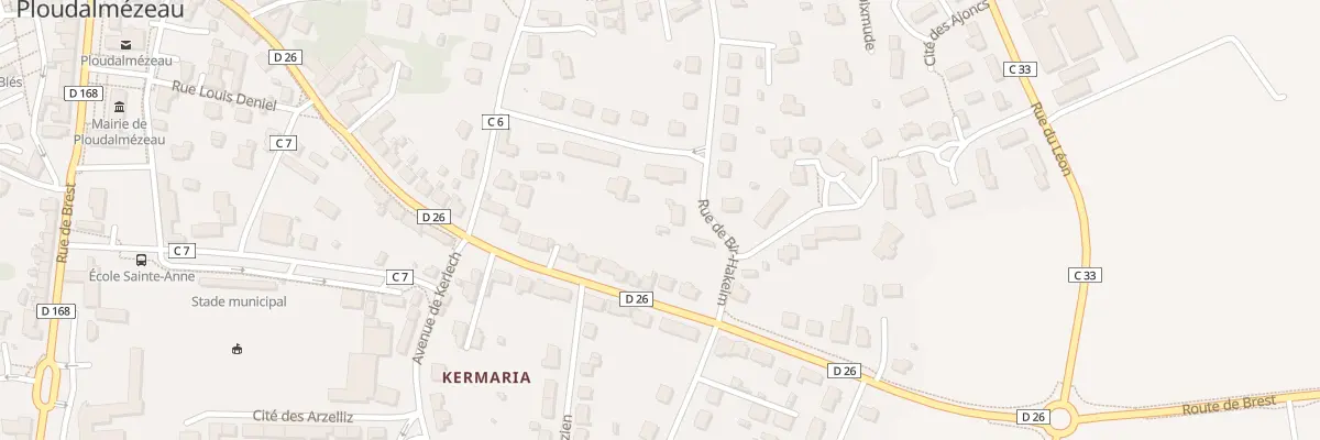 Plan du 2 Rue Bir Hakeim à Ploudalmézeau