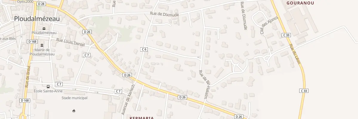 Plan du 7 Rue Claude le Laë à Ploudalmézeau