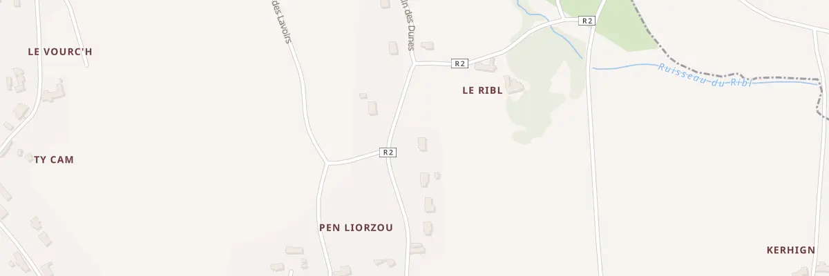 Plan du 158 Le Ribl à Lampaul-Ploudalmézeau
