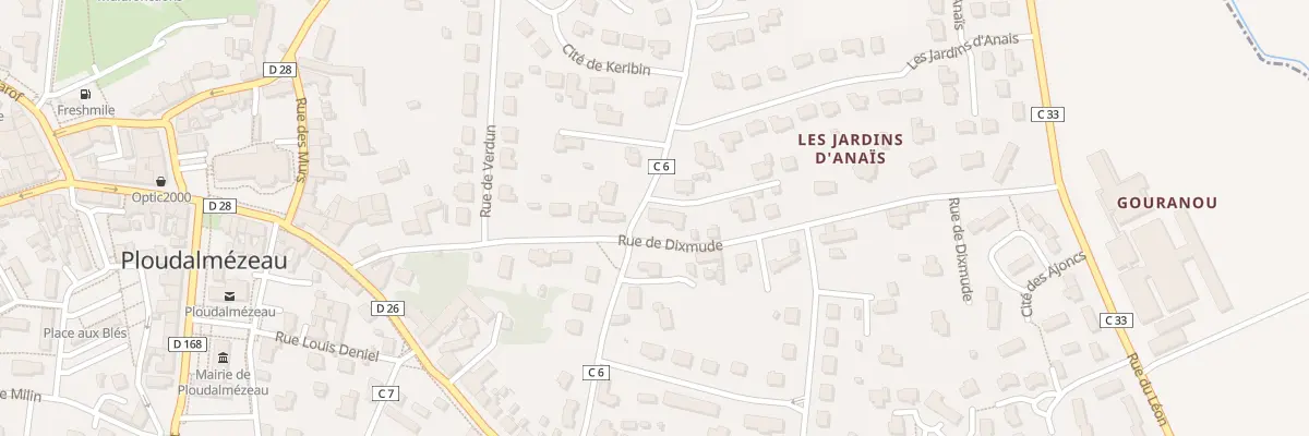 Plan du 12 Rue Dixmude à Ploudalmézeau
