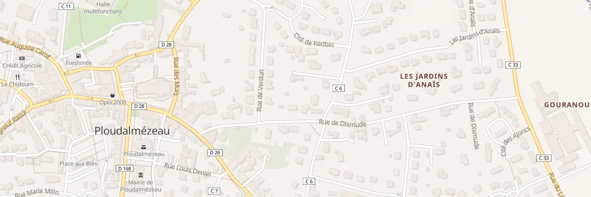 Plan du 8T Rue Dixmude à Ploudalmézeau