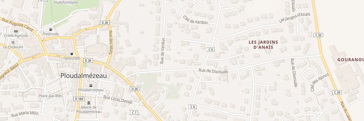 Plan du 8 Rue Dixmude à Ploudalmézeau