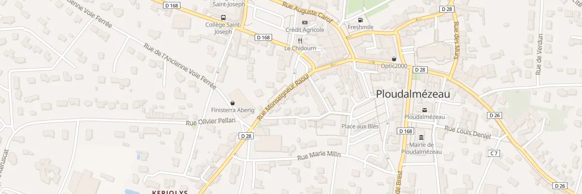 Plan du 8 Rue Monseigneur Raoul à Ploudalmézeau