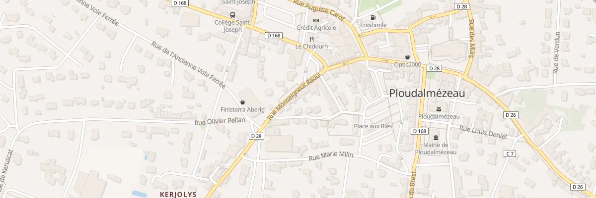 Plan du 10 Rue Monseigneur Raoul à Ploudalmézeau