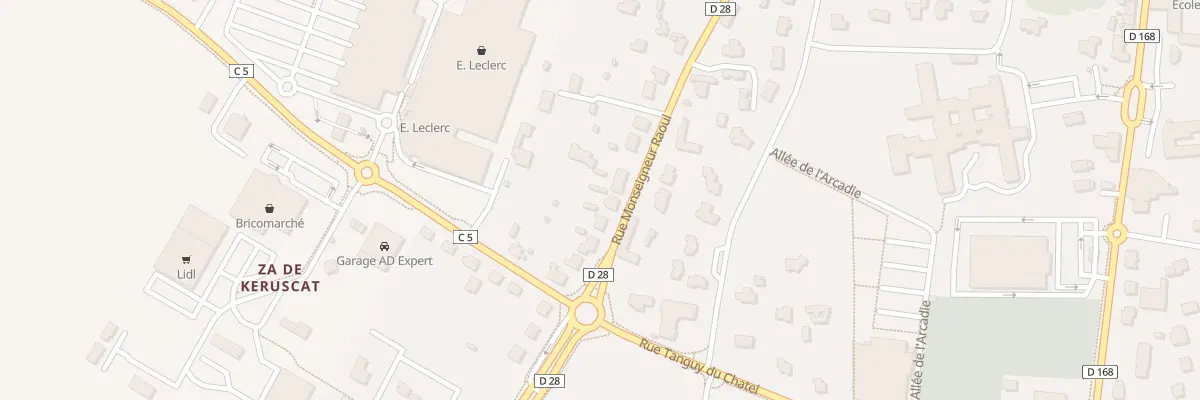 Plan du 57 Rue Monseigneur Raoul à Ploudalmézeau