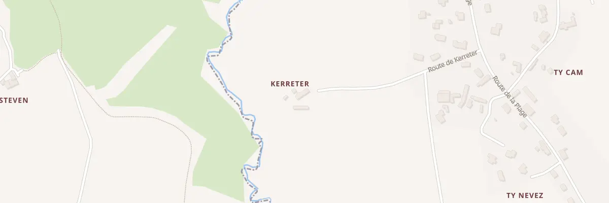 Plan du 1 Kerreter à Lampaul-Ploudalmézeau